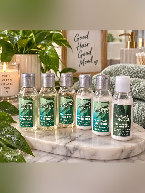 Bath & Body Works Other - Bath & Body Works Rainkissed Leaves Shampoo & Conditioner Travel Minis 6-Piece